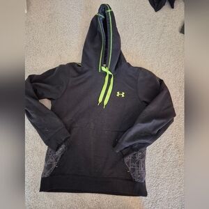 Under Armour Black Hoodie with Neon Green Details